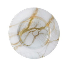 Load image into Gallery viewer, Gold/White Marble Dinner Plates - Set of 4
