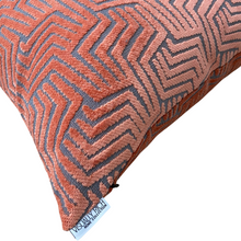 Load image into Gallery viewer, Rust Velvet Cut Pillow
