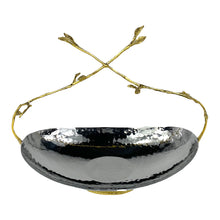Load image into Gallery viewer, Stainless Steel Basket w/Gold Twig Handle
