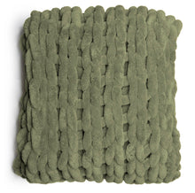 Load image into Gallery viewer, Olive Chenille Chunky Knit Throw
