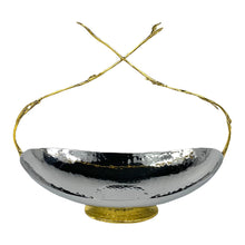 Load image into Gallery viewer, Stainless Steel Basket w/Gold Twig Handle
